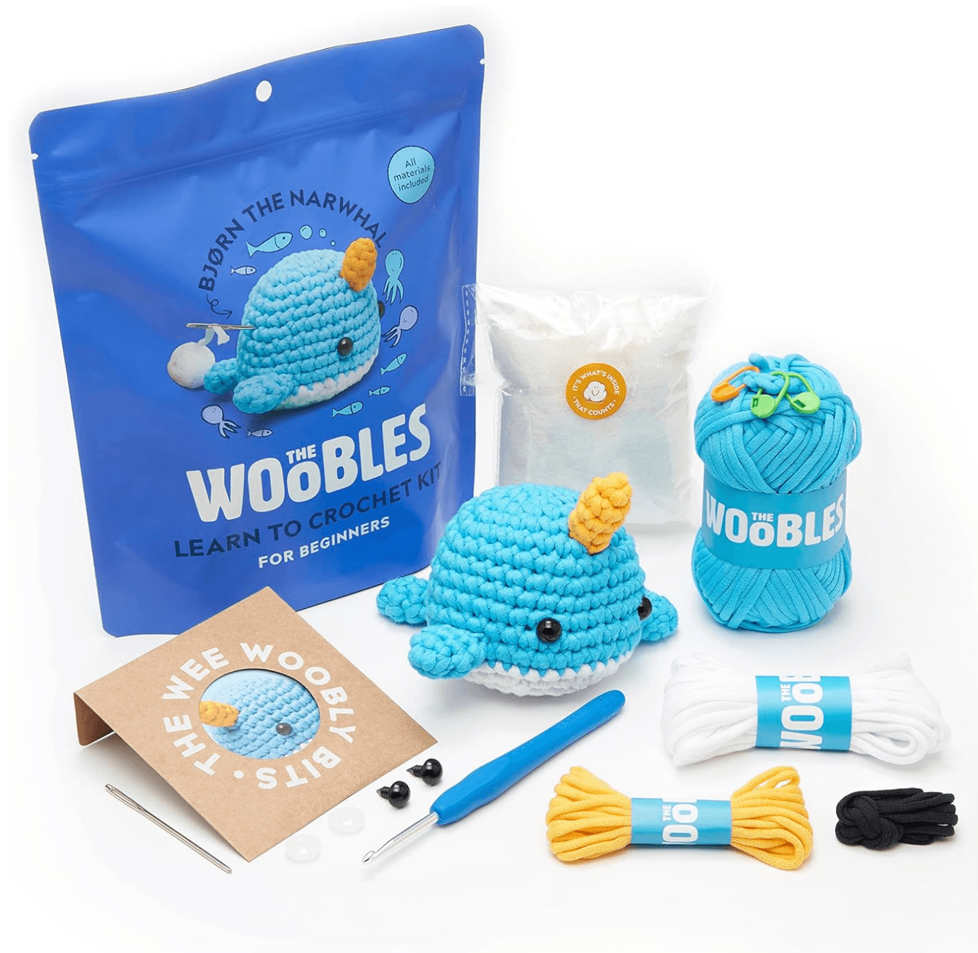 Woobles crochet narwhal kit