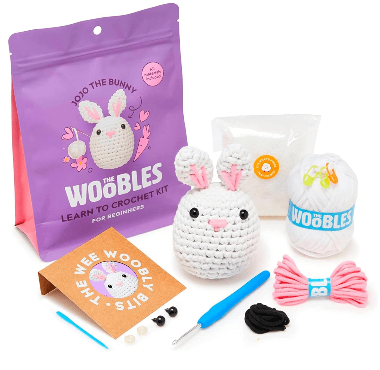 The Woobles Beginners Crochet Kit with Easy Peasy Yarn