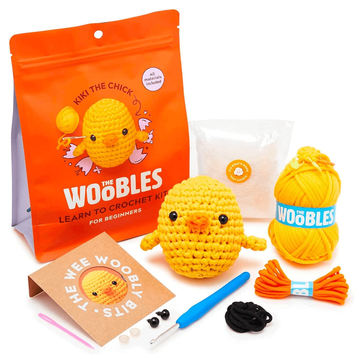 The Woobles Beginners Crochet Kit with Easy Peasy Yarn