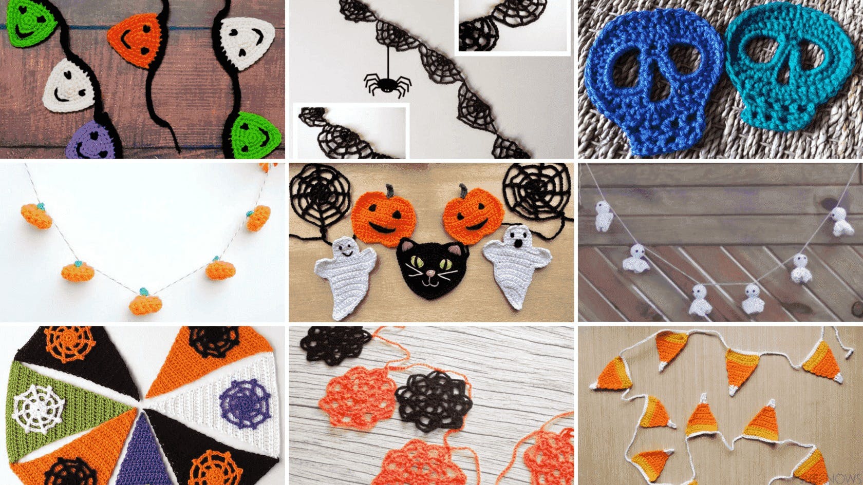 crochett halloween garland patterns